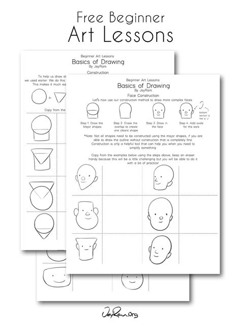 draw  beginners step  step exercises  worksheet