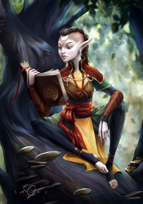 Dnd Commission Elf Monk By Sagau On Deviantart Dungeons And Dragons