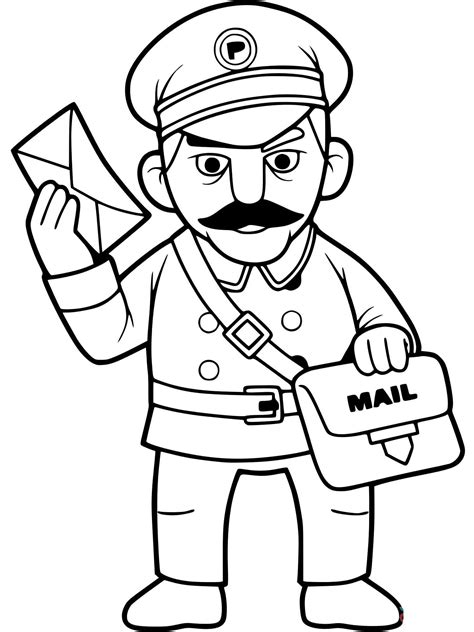 Postman Coloring Pages