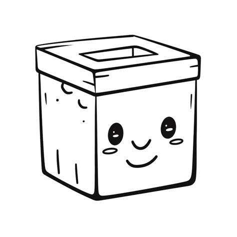Box Clipart Cartoon Cute Smiling Box With Flames Vector Box Clipart