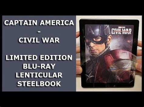 CAPTAIN AMERICA CIVIL WAR LIMITED LENTICULAR 3D BLU RAY STEELBOOK