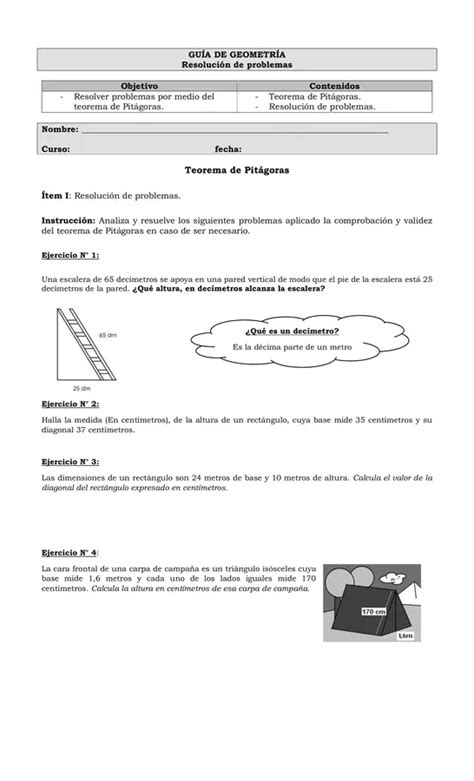 Teorema De Pitágoras Profesocial