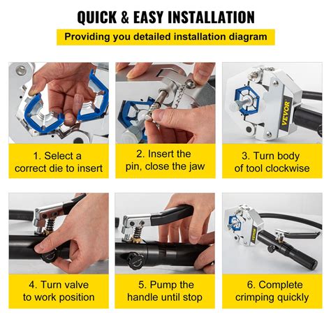 Vevor Hydraulic Hose Crimper Hydra Krimp Manual Ac Hose Crimper