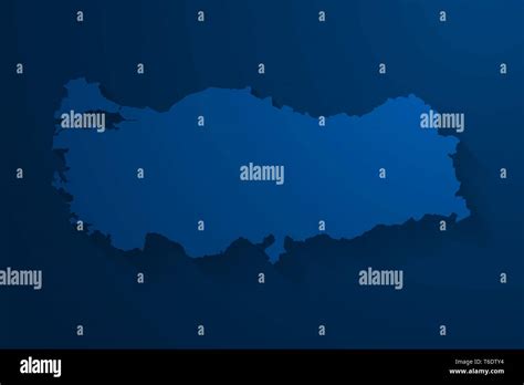 Blue Turkey Map Composition Concept With Blue Background Vector