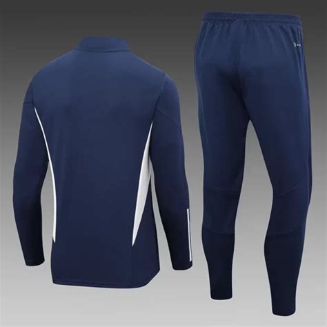 Italy Half Zipper Long Sleeved Royal Blue Training Suit Soccer