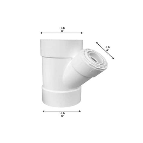 8 X 4 Pvc Sdr35 Gasket Joint Wye G X G X G The Drainage 50 Off
