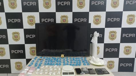 PCPR prende mulher por tráfico de drogas e recupera veículo furtado em