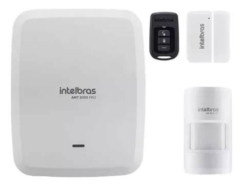 Kit Alarme Amt Pro Wi Fi Sem Fio Sensores Intelbras Cor Branco