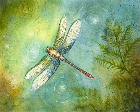 Dragonfly Watercolor Print Dragonfly Art Print Dragonfly | Etsy