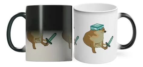 Taza M Gica Caf Regalo Meme Cheems Perro Minecraft