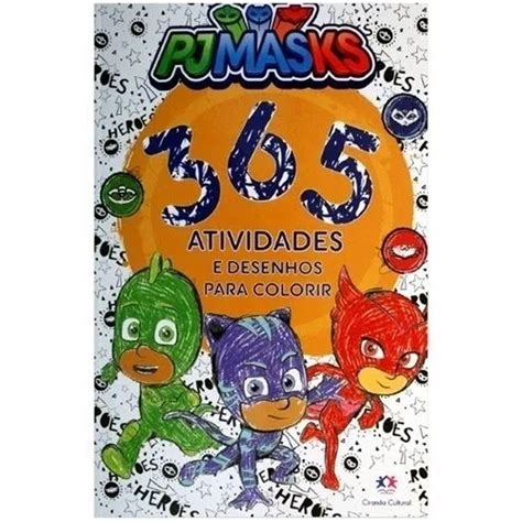 Livro 365 Atividades E Desenhos Para Colorir Pj Masks Shopee Brasil