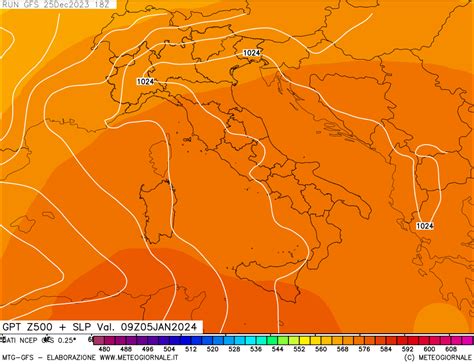 Modello Meteo Gfs Focus Italia Mappa Hpa Gpt Press Slm