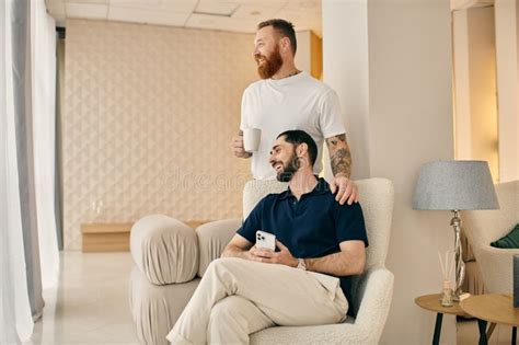 Two Men A Happy Gay Couple Stock Image Image Of Looking Bonding