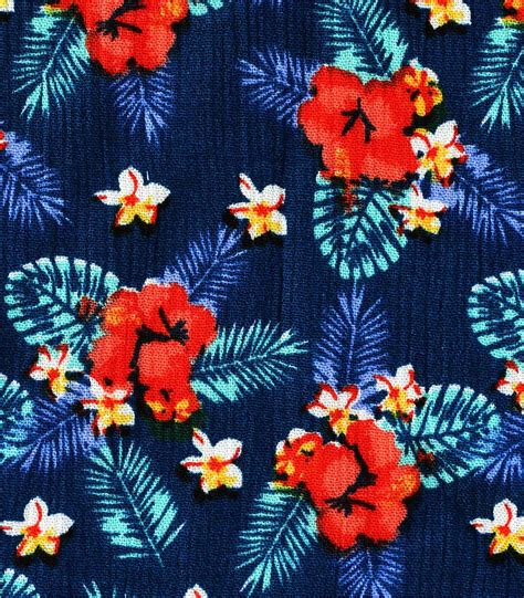 Viscose Flower Print Hightwist Fabric FC OA116 Dinesh Exports