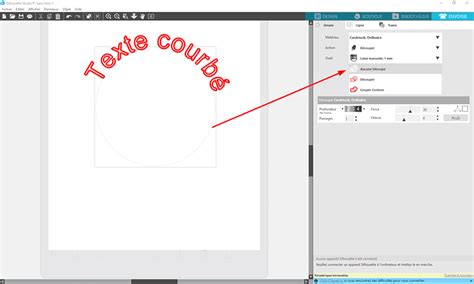 Ecrire un texte en arrondi dans Silhouette Studio Tuto Caméo Portrait