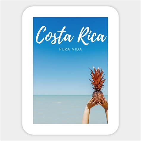 Costa Rica Pura Vida Pura Vida Costa Rica Sticker Teepublic