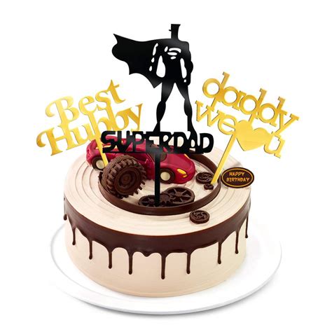 Buy Super Dad Happy Birthday Cake Topper For Men Husband Happy Fathers