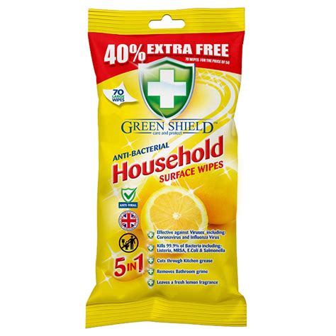 Greenshield Antibacterial Household Wipes Wilko