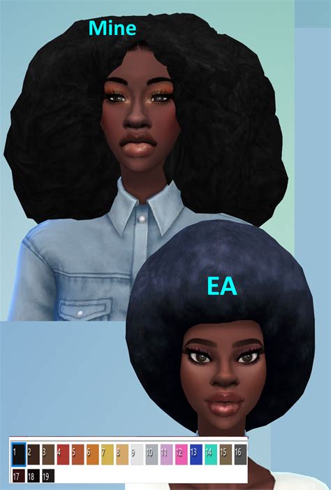 Sims Maxis Match Afro Cc