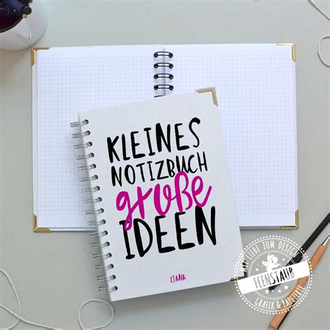 Personalisierbares Notizbuch Mit Name Spruch Innenbl Tter A