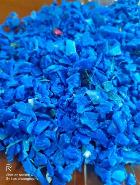 HDPE Blue Drum Grinding For Reprocessed Granules Packaging Type 25