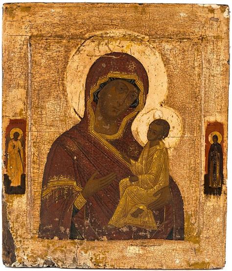 A RUSSIAN ICON OF THE TIKHVINSKAYA MOTHER OF GOD OLD BELIEVERS