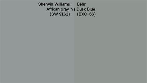 Sherwin Williams African Gray SW 9162 Vs Behr Dusk Blue BXC 66 Side