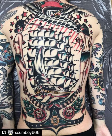 Oldschool Tattoo by @scumboy666