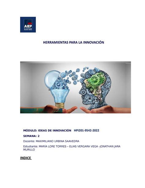 Semana Completo Indice Herramientas Para La Innovaci N M Dulo