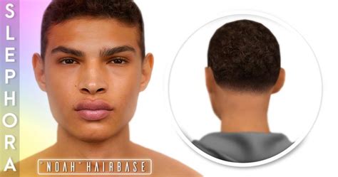 NOAH Curly Hairbase In 16 Colors SLEPHORA Skin Sims 4 Black