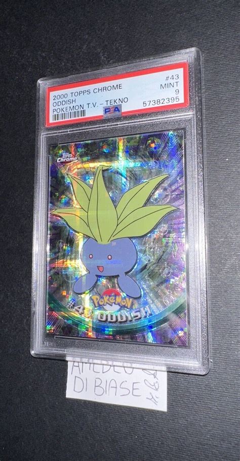 Psa Topps Chrome Oddish Foil Tekno Pokemon T V English Ebay