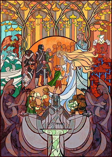 The Geeky Nerfherder: Cool Art: The Lord Of The Rings Stained Glass ...