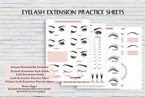 Printable Eyelash Map Sheets Lash Mapping Sheets Form Eyelash