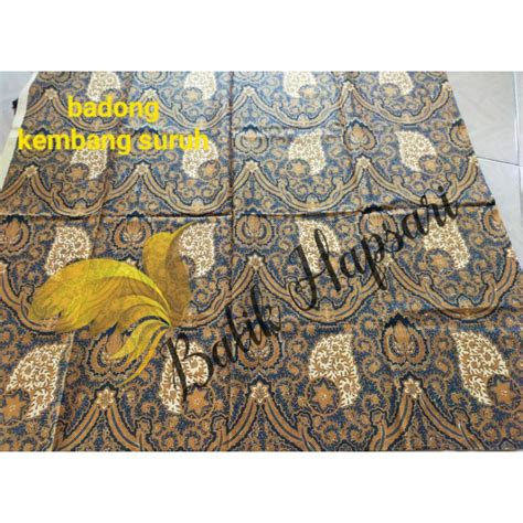 Jual Kain Batik Solo Kombinasi Tulis Badong Kembang Suruh Sogan