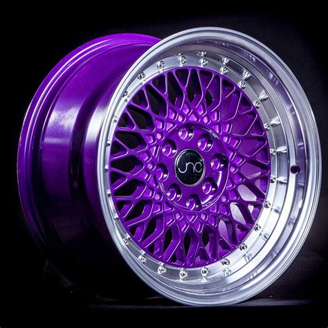 Jnc Wheels 15 Jnc031 Candy Purple Machined Lip Rim 4x1004x1143