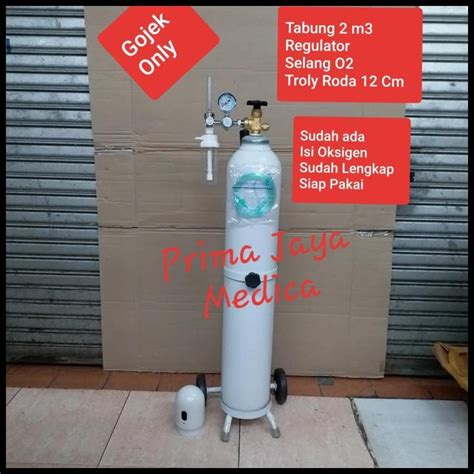 Jual Tabung Oksigen 2 M3 Set 3 In 1 Tabung Regulator Dan Trolley