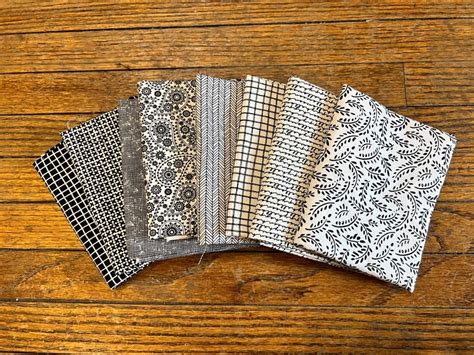 Black And White Fat Quarter Bundle Fat Quarters Modern Etsy