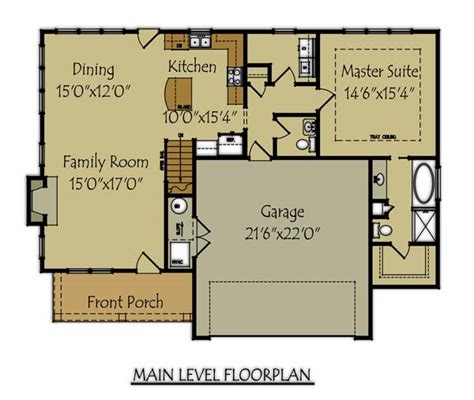 Craftsman Bungalow Style House Plan with garage