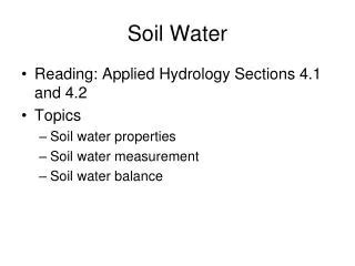 PPT Why Study Soil Plant Water Relations PowerPoint Presentation