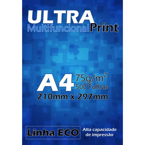 Resma de Papel Sulfite A4 500 Folhas ULTRA Print 75g m² Shopee Brasil