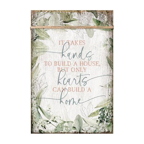 Dexsa It Takes Hands Wood Plaque With Easel And Wall Hanger X