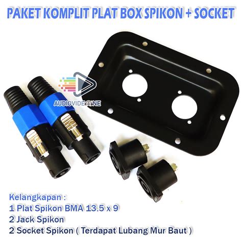 Jual Paket Lengkap Plat Terminal Speaker BMA Plus Jack Dan Socket