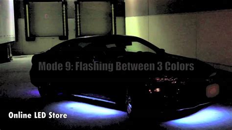 7 Color Under Car Led Neon Light With Sound Active Mode Youtube