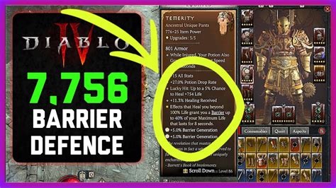 Insane Barbarian Barrier Build Diablo Best Barbarian Barrier