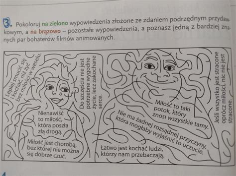 Pokoloruj Na Zielono Wypowiedzenia Z O One Ze Zdaniem Podrz Dnym