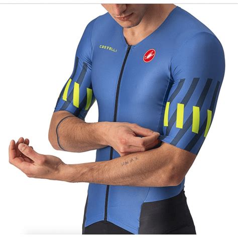 Traje Castelli Free Sanremo Rosso Corsa Azul Verde Lima