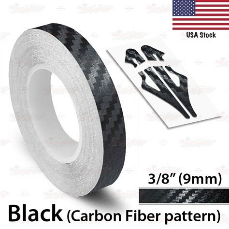 CARBON FIBER BLACK Roll Pinstriping Pin Stripe Car Motorcycle Tape