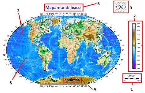 Elementos de los mapas y planisferios El globo terráqueo