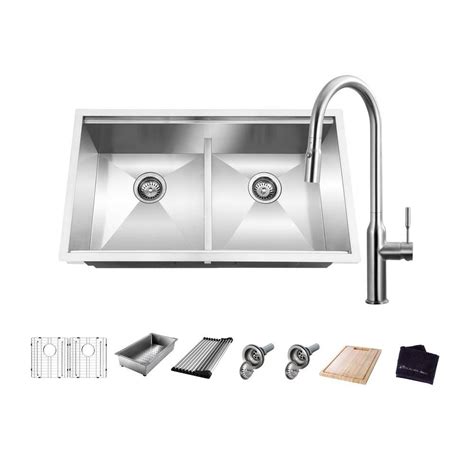 Glacier Bay All In One Undermount Stainless Steel In Double