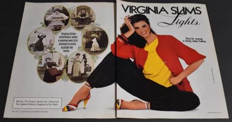 1983 PRINT AD Sexy Heels Long Legs Fashion Lady Brunette Color Virginia Slims Ar 10 49